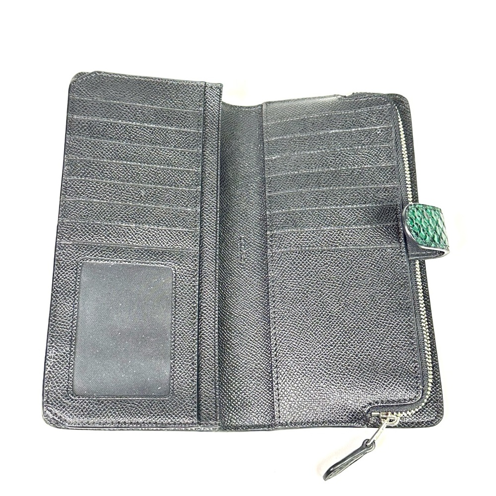 Coach Python Embossed Leather Accordion Zip - Aro… - image 4